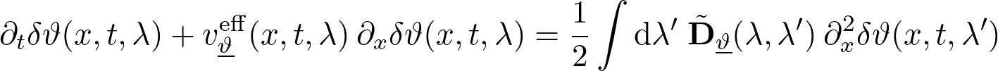 Linearized diffusion equation